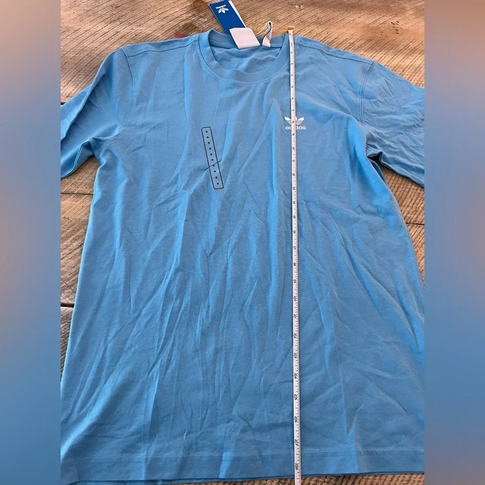 Adidas Originals Mens Essential Tee Semi Blue Burst Trefoil T-Shirt IU2358 Small